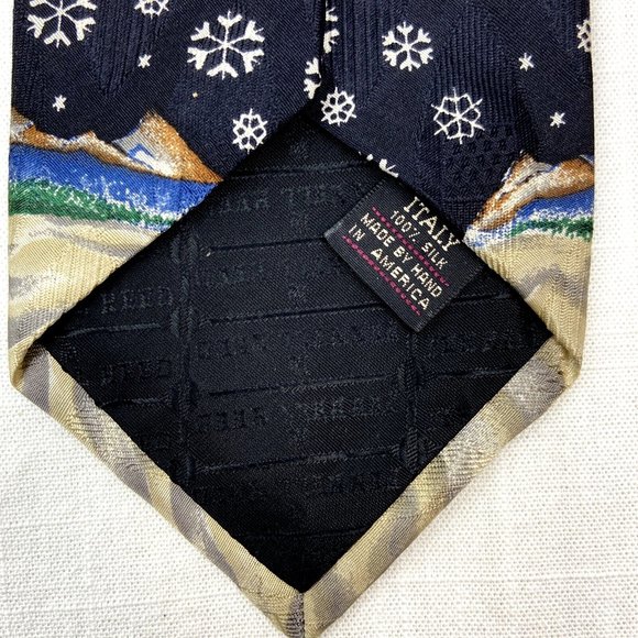 Santa Claus Silk Neck Tie 56” Holiday Traditional Xmas Professional Ferrell Reed - Picture 4 of 8